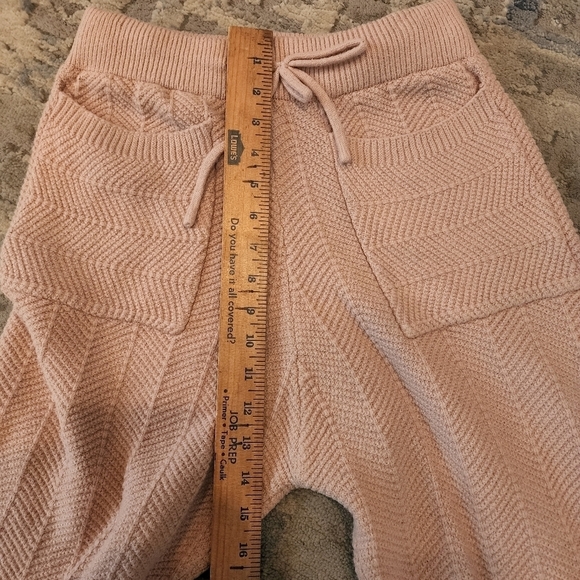 Carly Jeans Cable Knit Sweater Lounge Pants Joggers Dusty Pink Size Medium - Picture 11 of 14